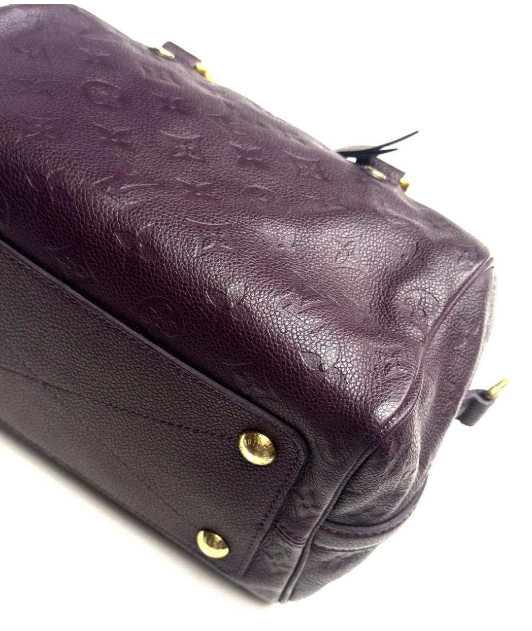 LOUIS VUITTON Фиолетовая кожаная сумка с короткими ручками, фото 4