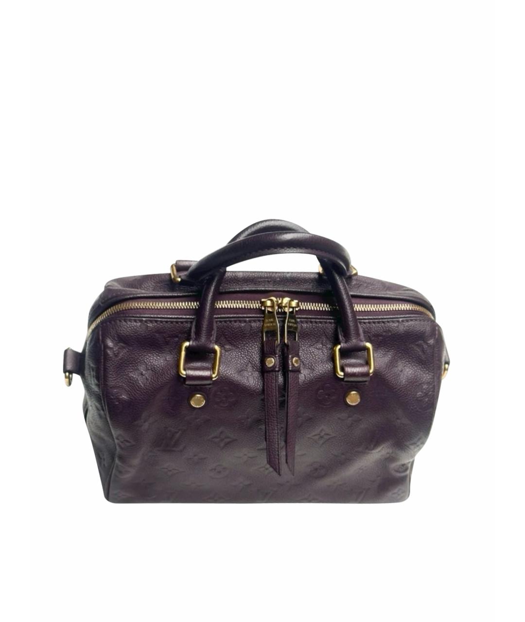 LOUIS VUITTON Фиолетовая кожаная сумка с короткими ручками, фото 1