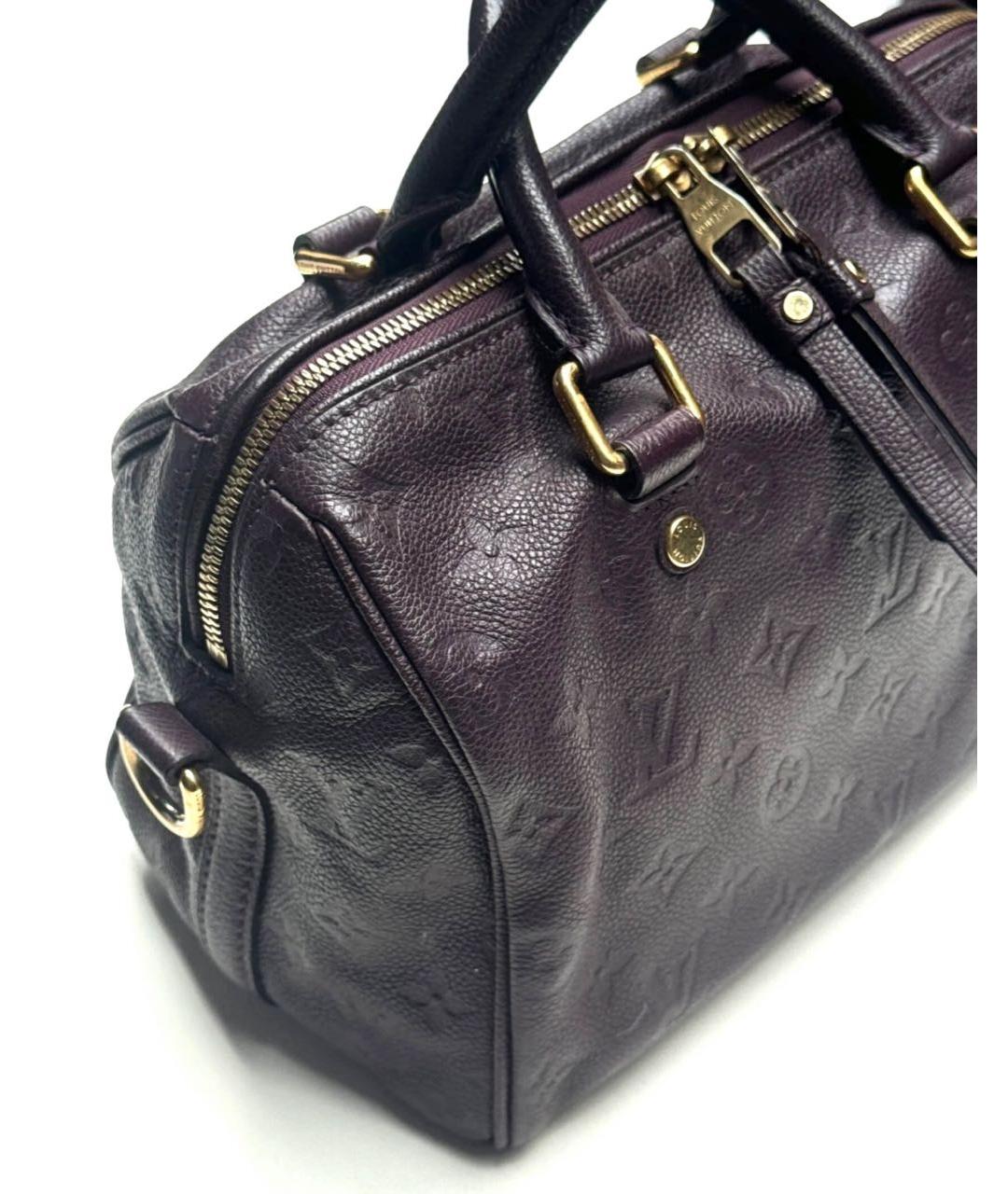 LOUIS VUITTON Фиолетовая кожаная сумка с короткими ручками, фото 2
