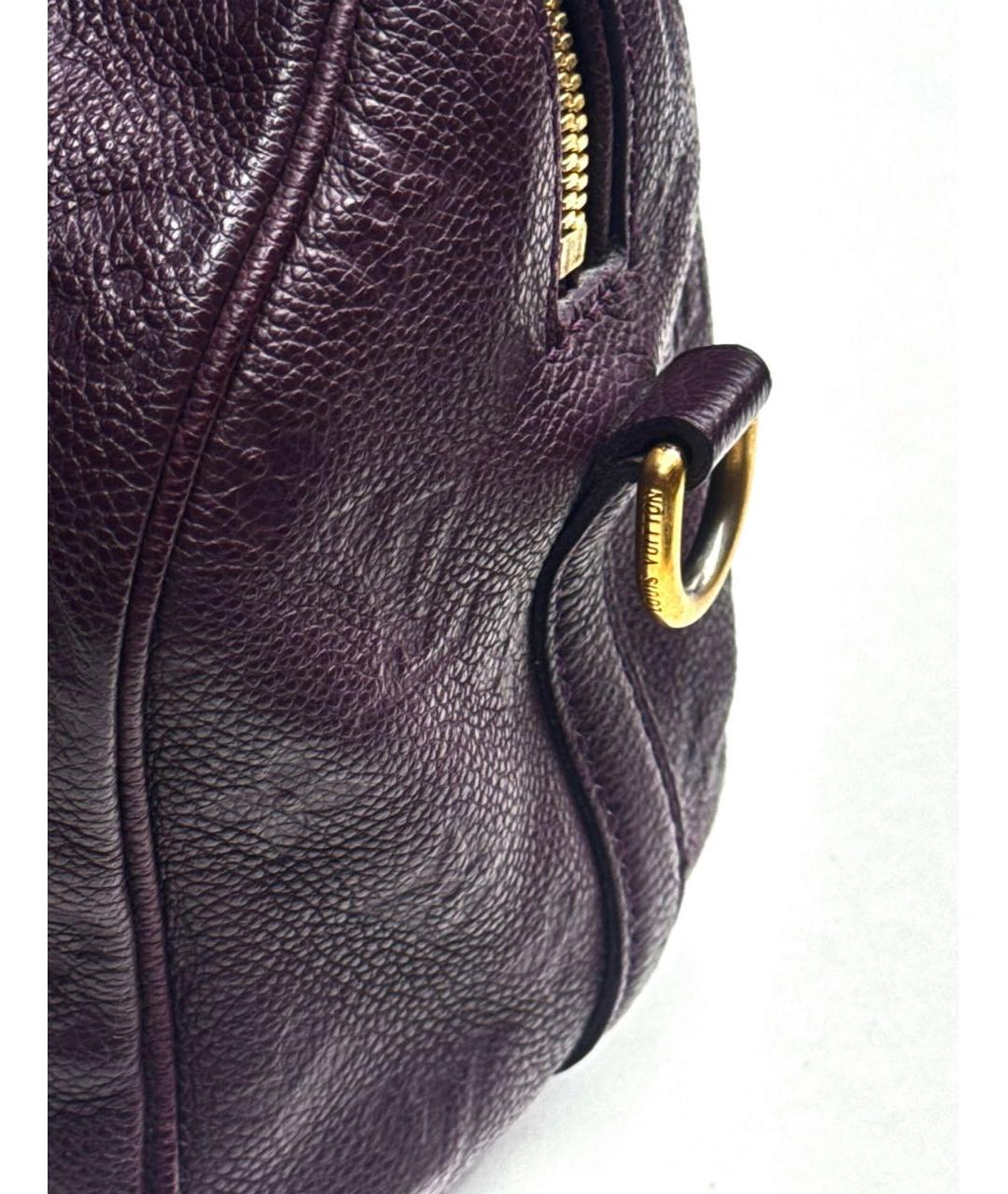 LOUIS VUITTON Фиолетовая кожаная сумка с короткими ручками, фото 5