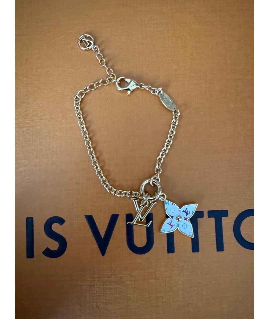 LOUIS VUITTON Золотой металлический браслет, фото 3