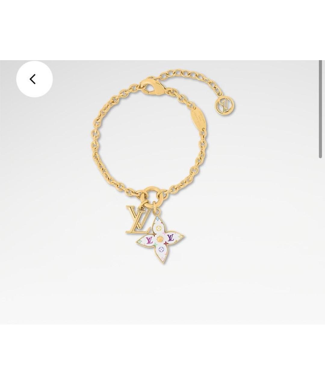 LOUIS VUITTON Золотой металлический браслет, фото 4