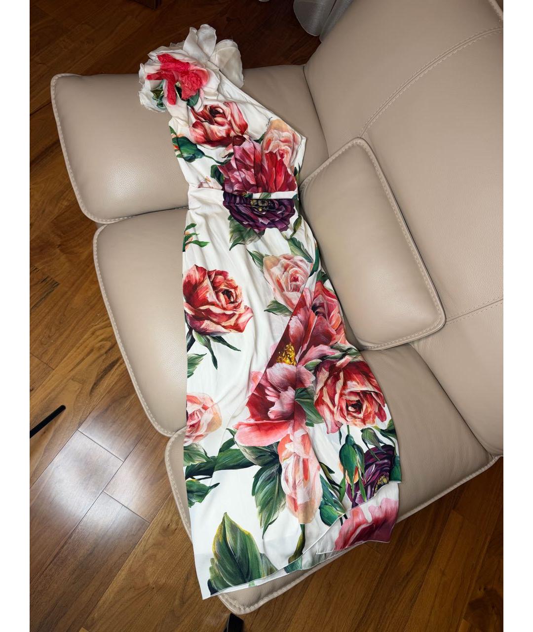 DOLCE&GABBANA Мульти шелковое коктейльное платье, фото 2