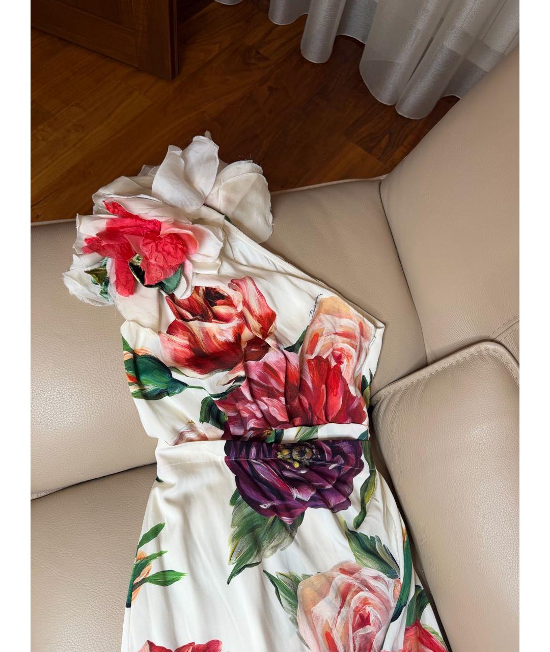 DOLCE&GABBANA Мульти шелковое коктейльное платье, фото 3