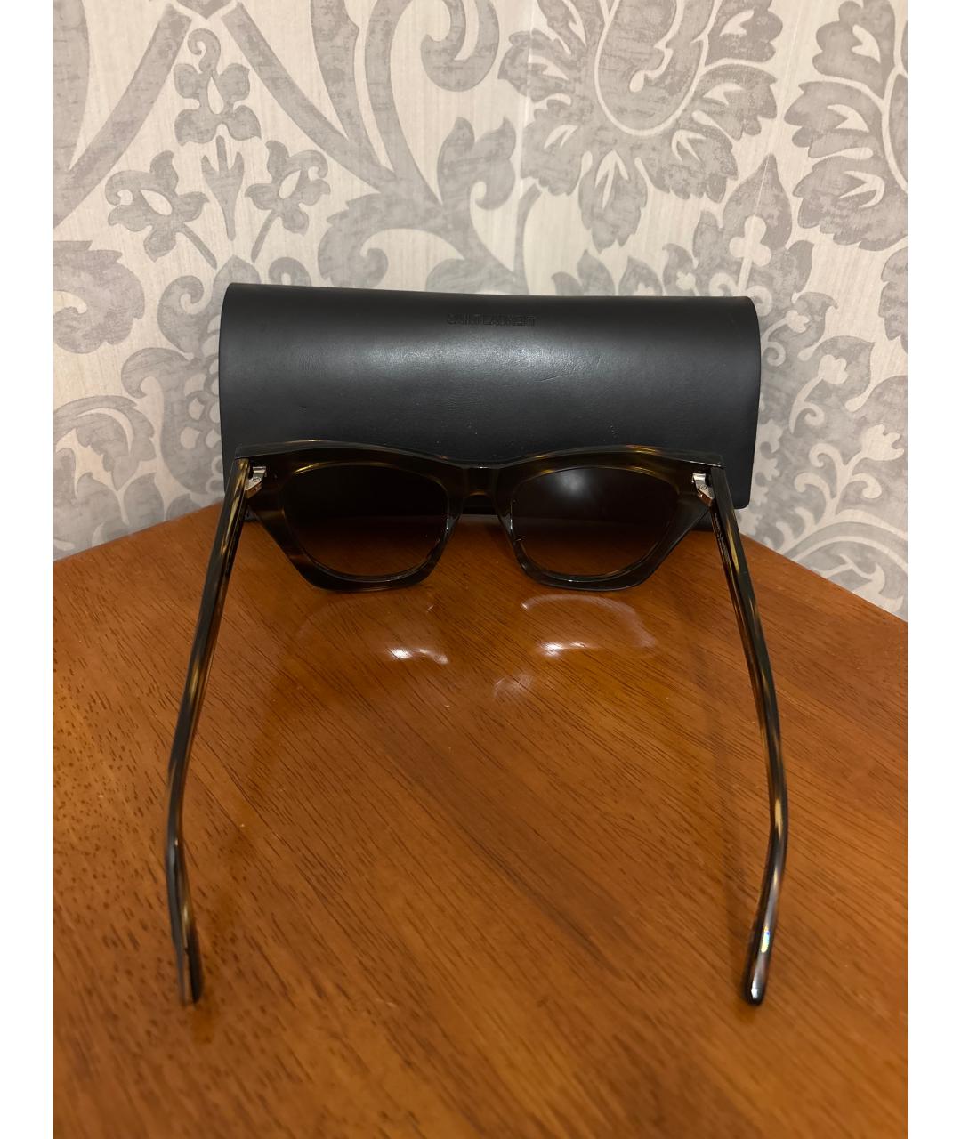 SAINT LAURENT Коричневые солнцезащитные очки, фото 3