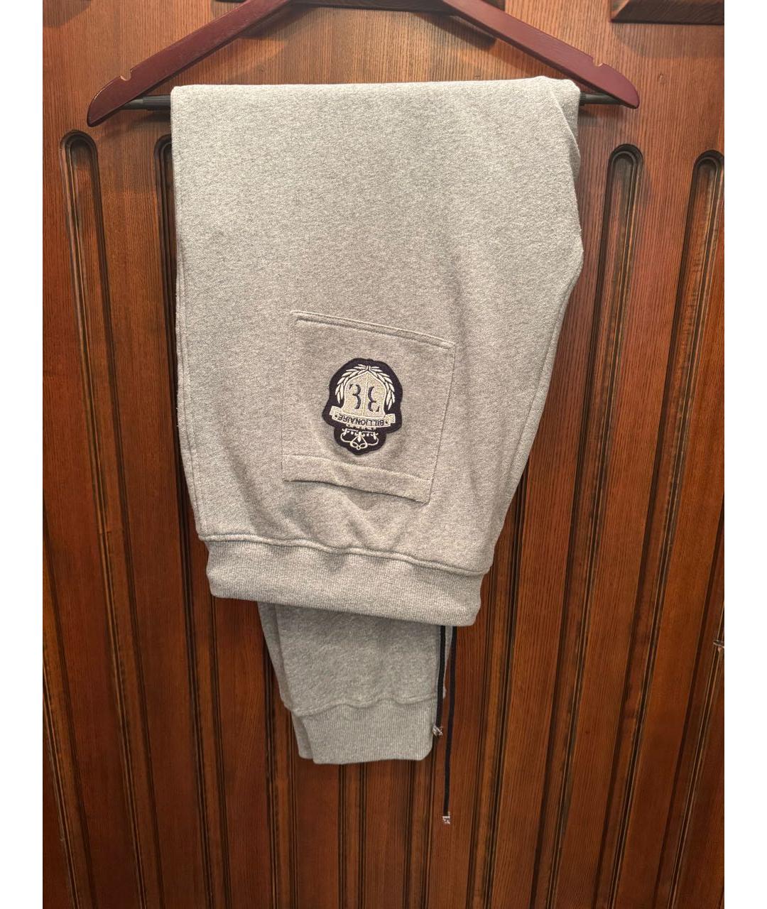 BILLIONAIRE Серый хлопковый спортивный костюм, фото 2