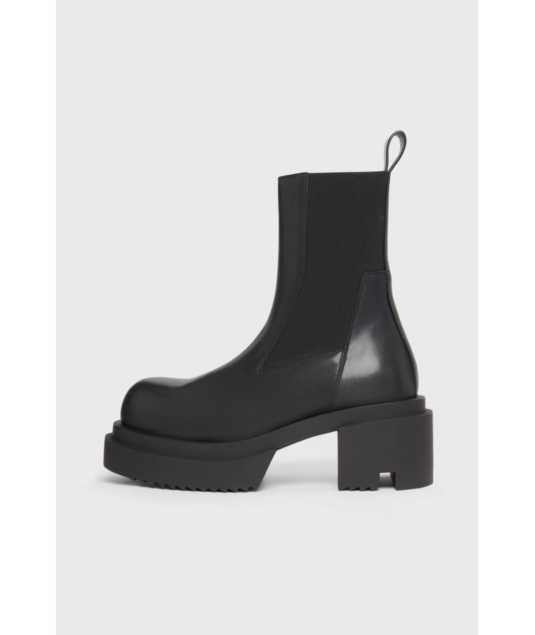 RICK OWENS Черные кожаные ботинки, фото 3