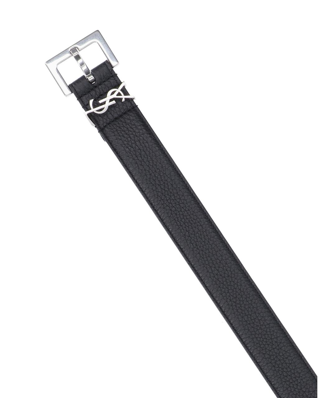 SAINT LAURENT Черный ремень, фото 3