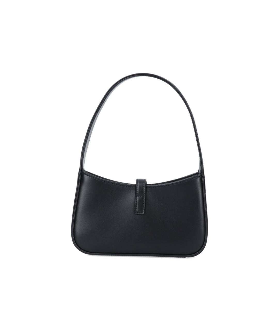 SAINT LAURENT Черная кожаная сумка через плечо, фото 3