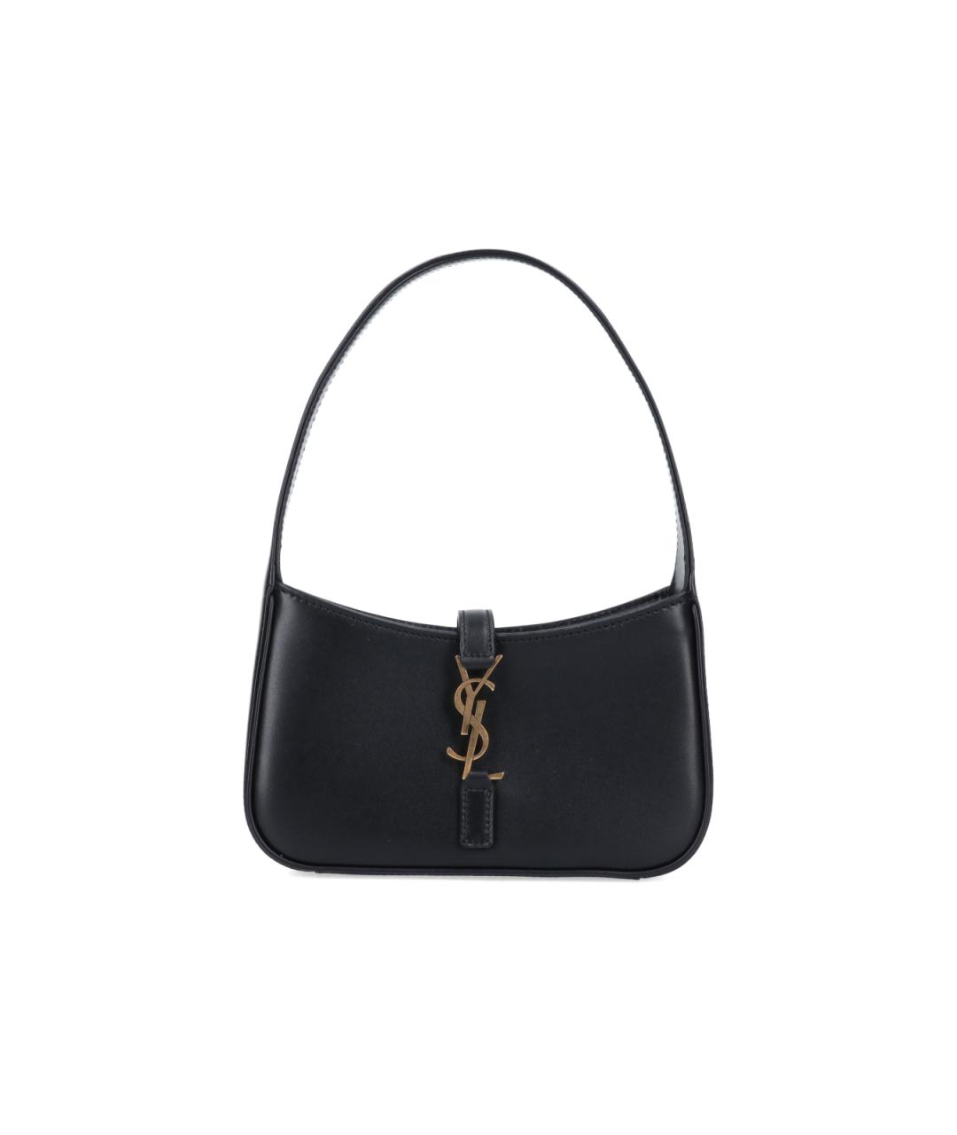 SAINT LAURENT Черная кожаная сумка через плечо, фото 1