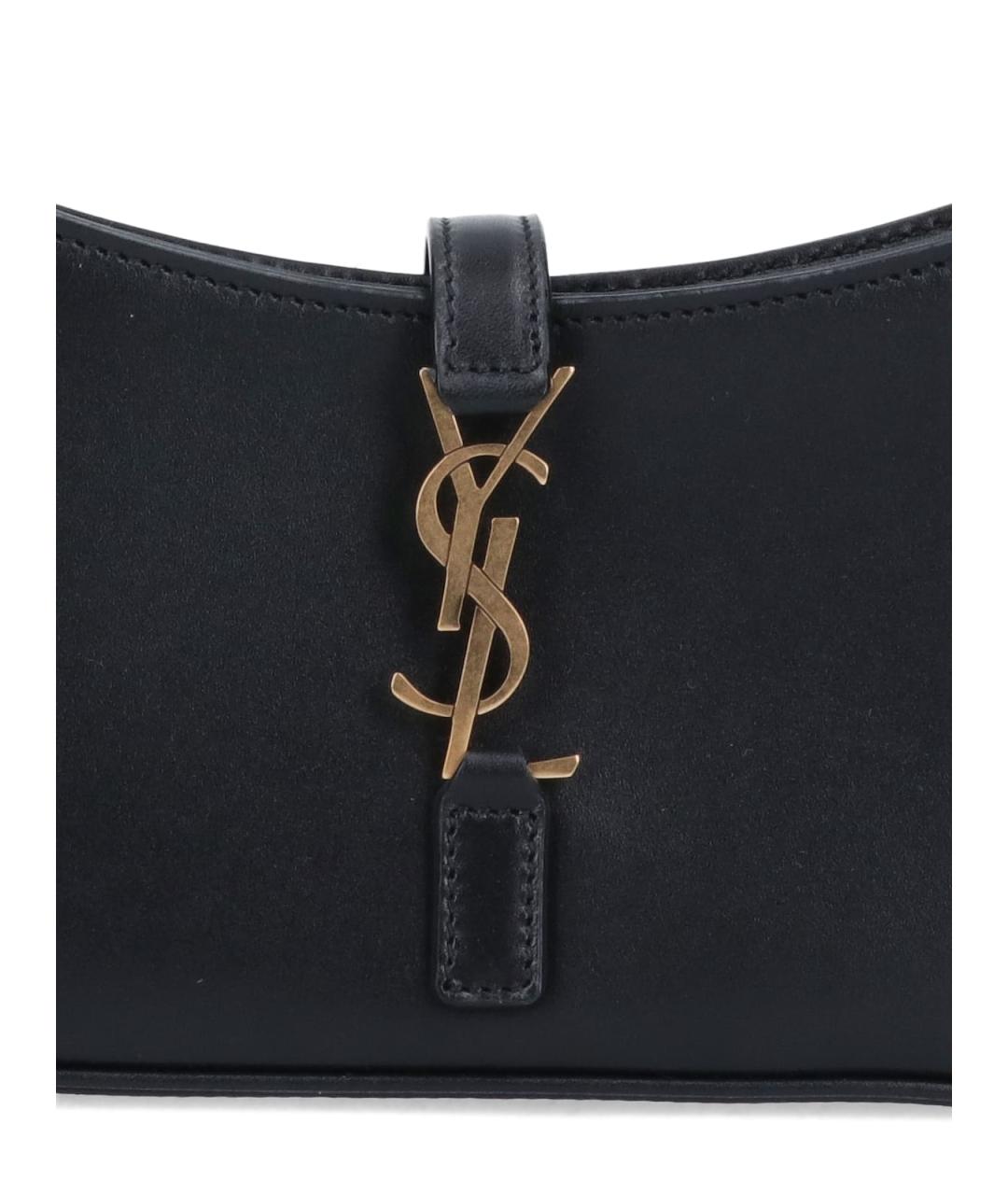 SAINT LAURENT Черная кожаная сумка через плечо, фото 4
