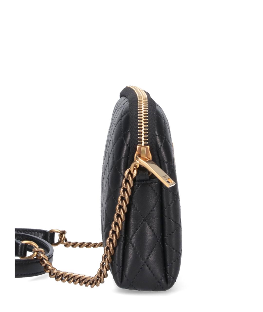 SAINT LAURENT Черная кожаная сумка через плечо, фото 5