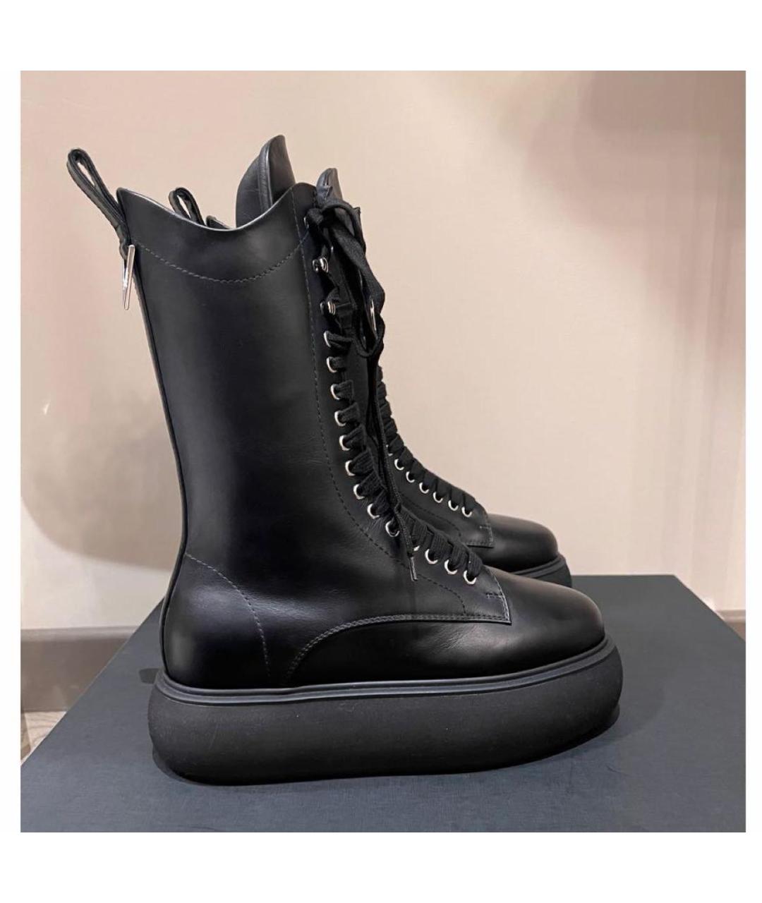 THE ATTICO Черные кожаные ботинки, фото 2