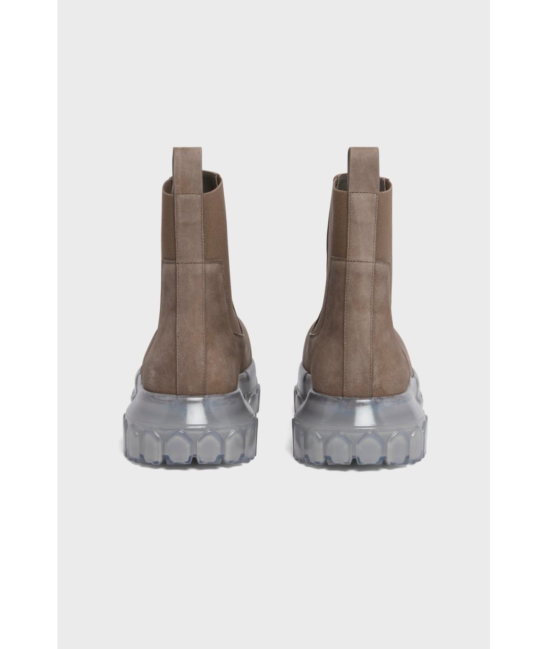 RICK OWENS Коричневые замшевые ботинки, фото 4