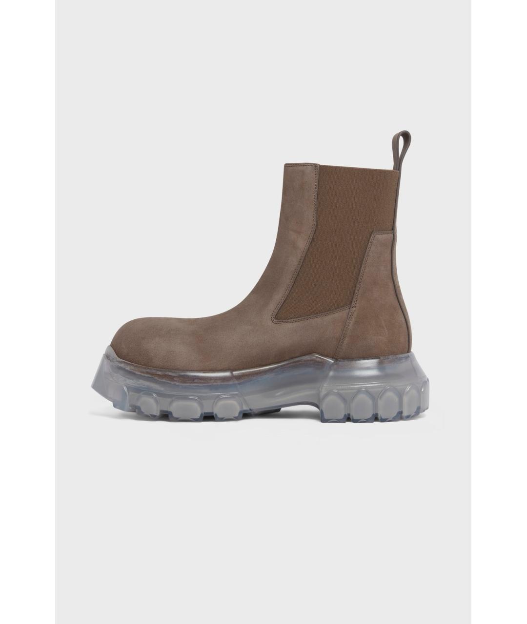 RICK OWENS Коричневые замшевые ботинки, фото 3