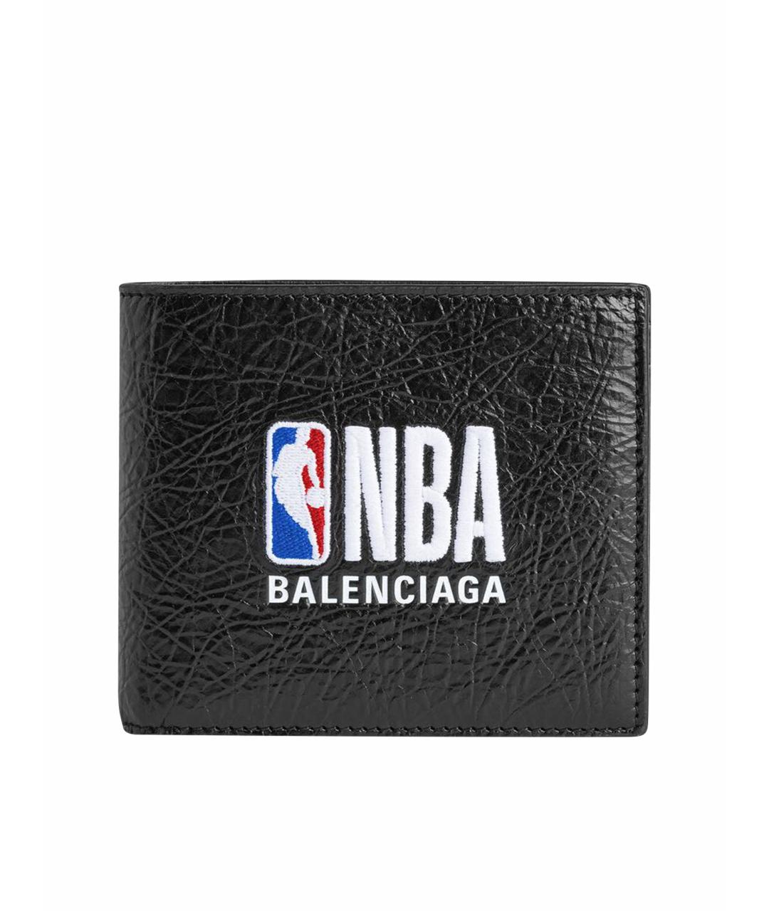 BALENCIAGA Черный кошелек из лакированной кожи, фото 1