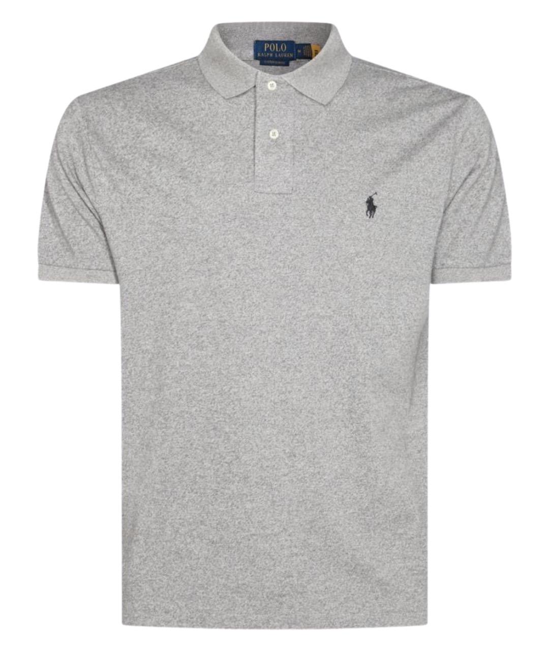 POLO RALPH LAUREN Серое хлопковое поло с коротким рукавом, фото 1