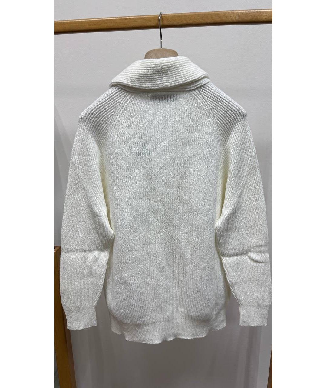 BRUNELLO CUCINELLI Белый хлопковый джемпер / свитер, фото 3