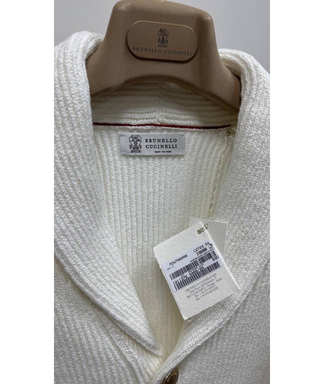 BRUNELLO CUCINELLI Белый хлопковый джемпер / свитер, фото 2