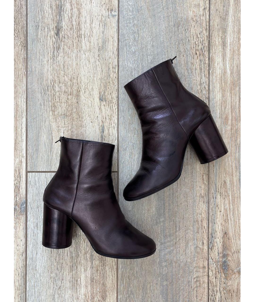 MAISON MARGIELA Черные кожаные ботильоны, фото 7