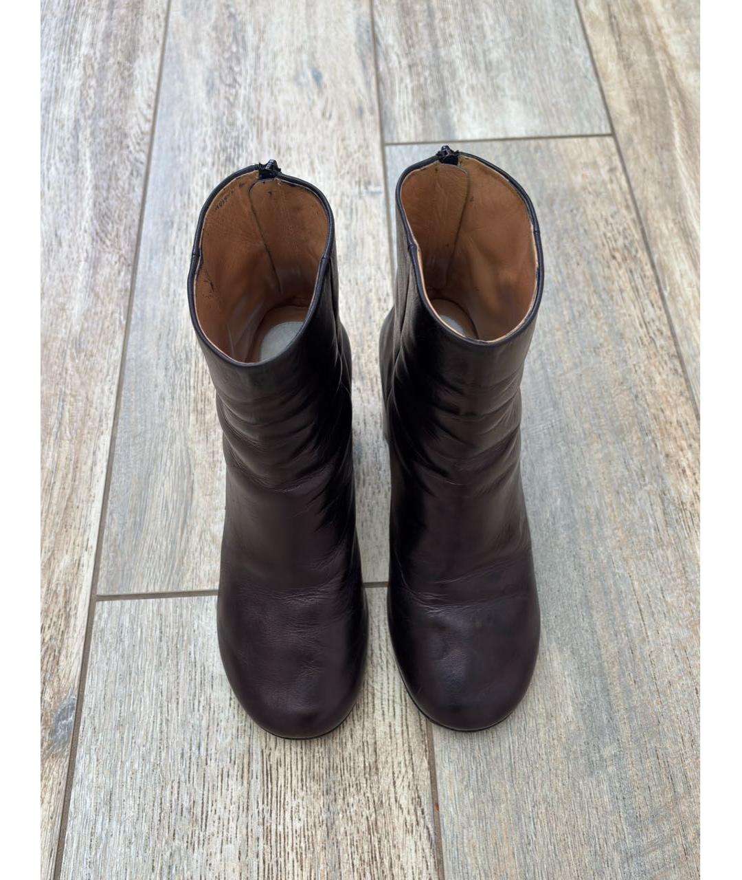 MAISON MARGIELA Черные кожаные ботильоны, фото 2