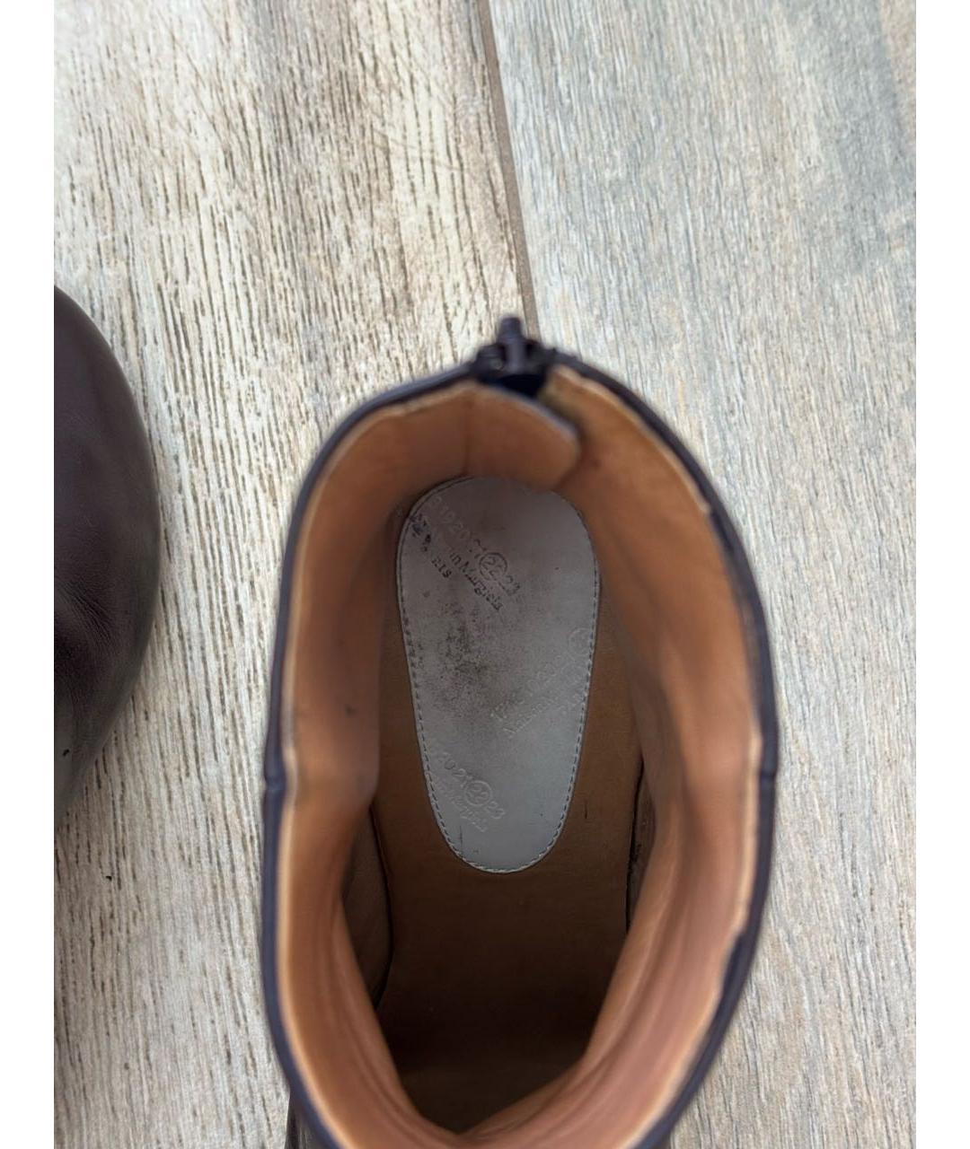 MAISON MARGIELA Черные кожаные ботильоны, фото 4