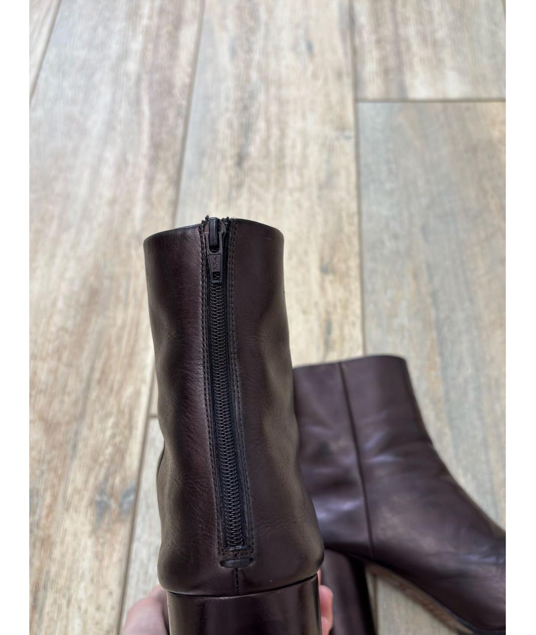 MAISON MARGIELA Черные кожаные ботильоны, фото 3