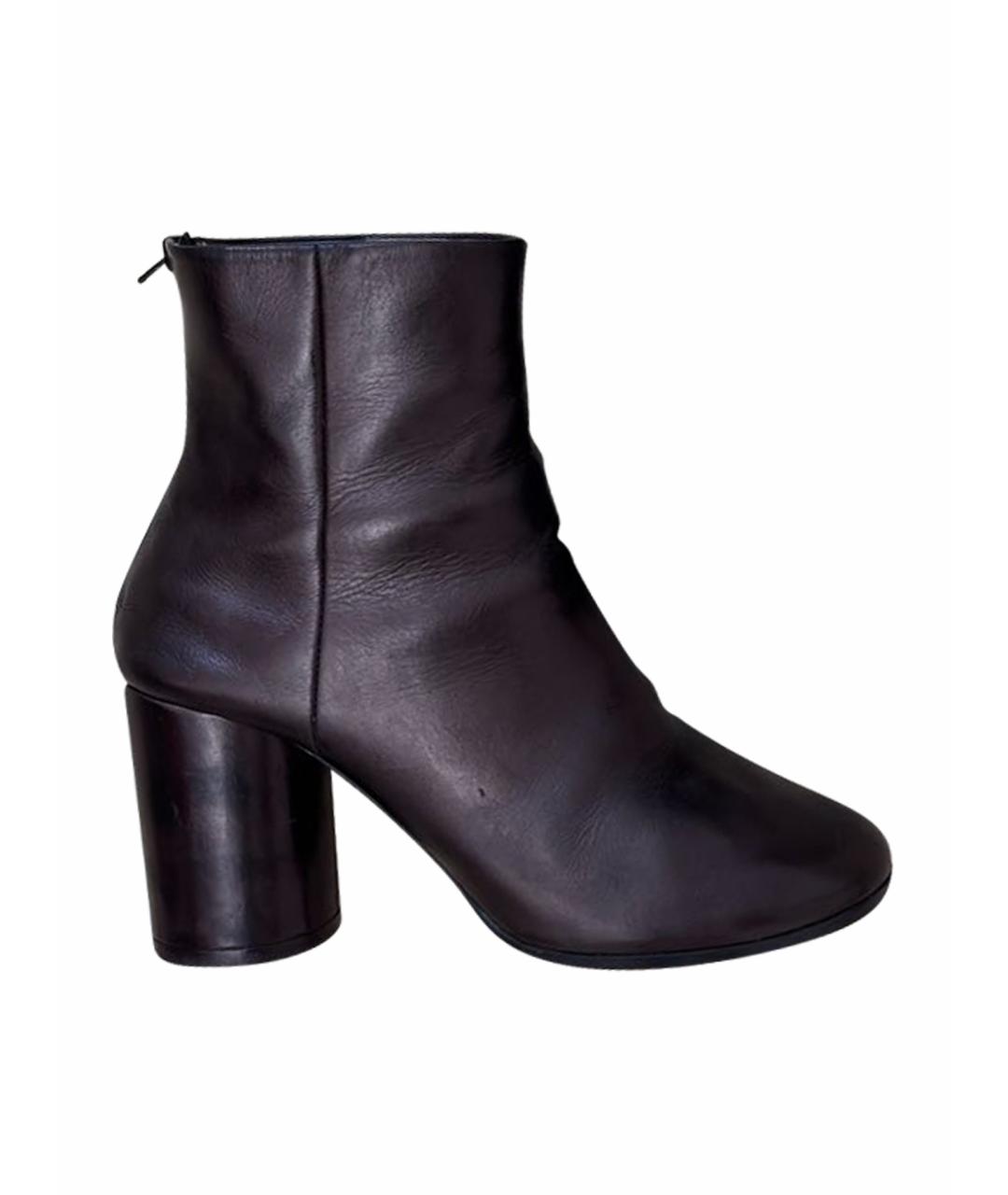 MAISON MARGIELA Черные кожаные ботильоны, фото 1