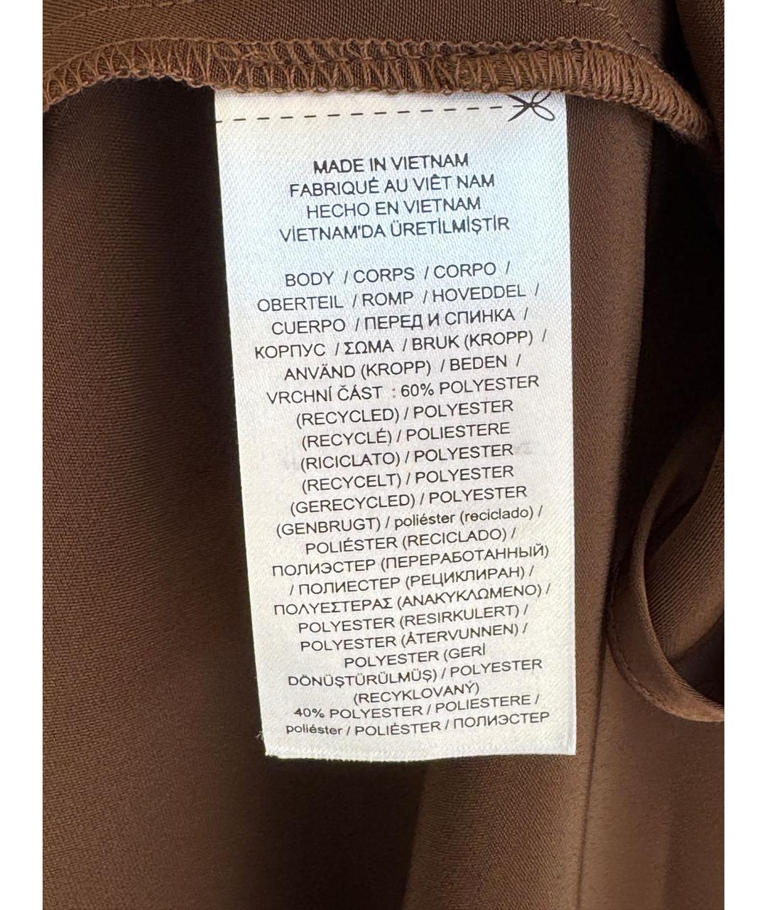 RALPH LAUREN Коричневое полиэстеровое повседневное платье, фото 7