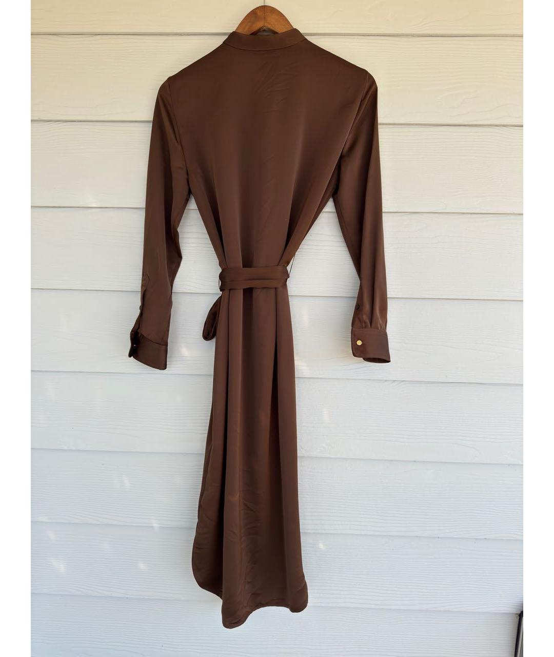 RALPH LAUREN Коричневое полиэстеровое повседневное платье, фото 6