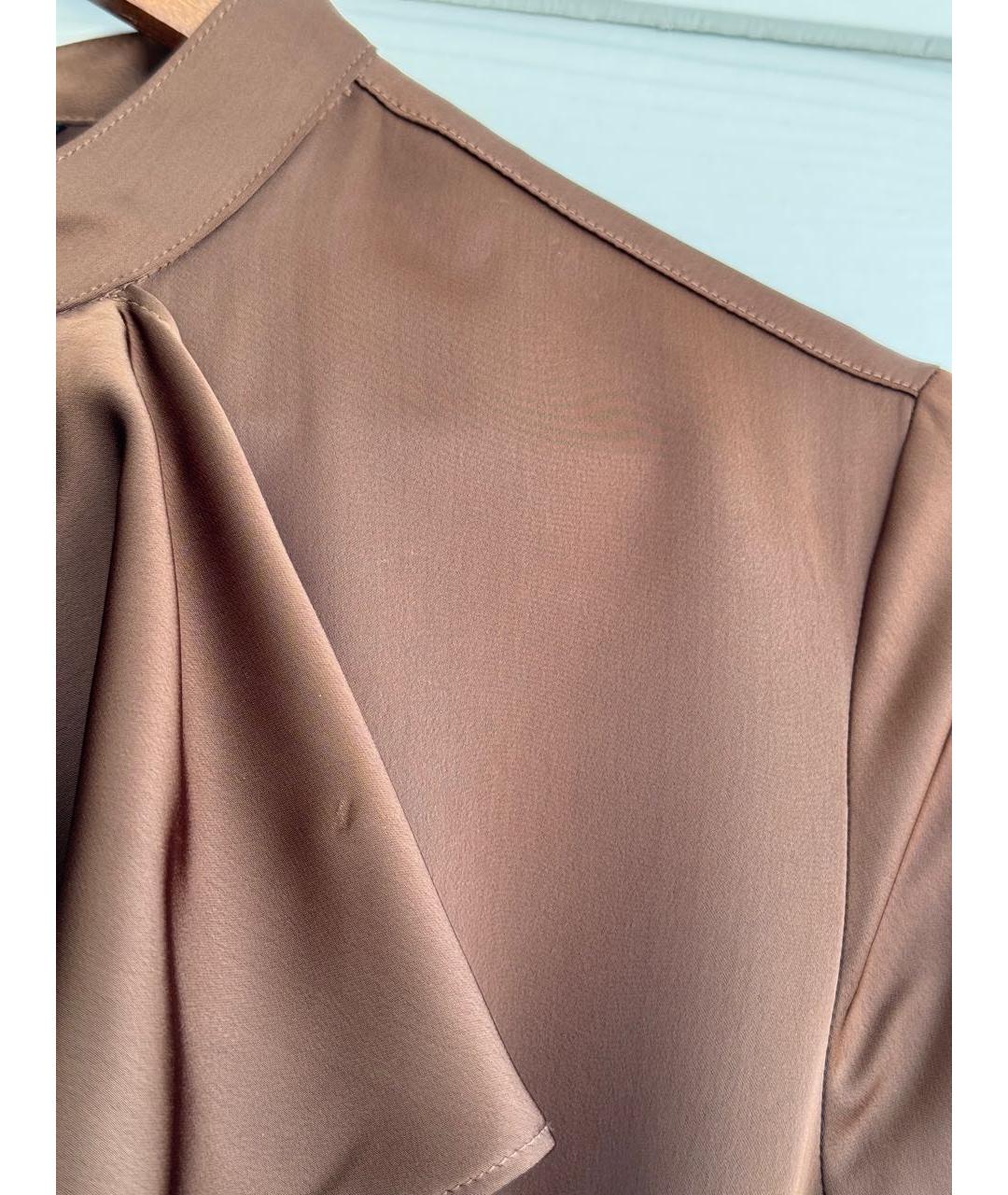 RALPH LAUREN Коричневое полиэстеровое повседневное платье, фото 8