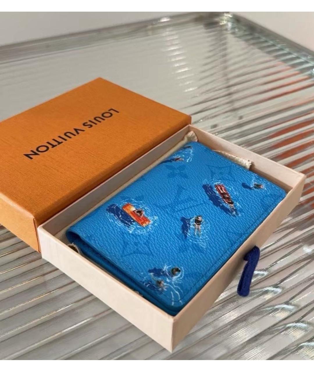 LOUIS VUITTON Голубой кошелек, фото 3
