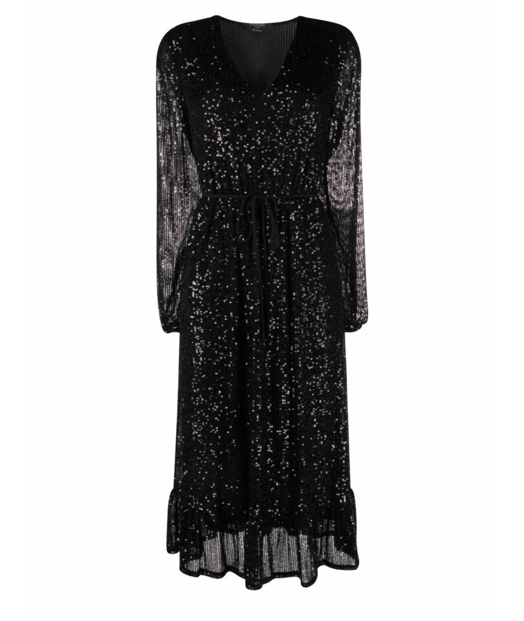 TWIN-SET Черное полиэстеровое коктейльное платье, фото 1