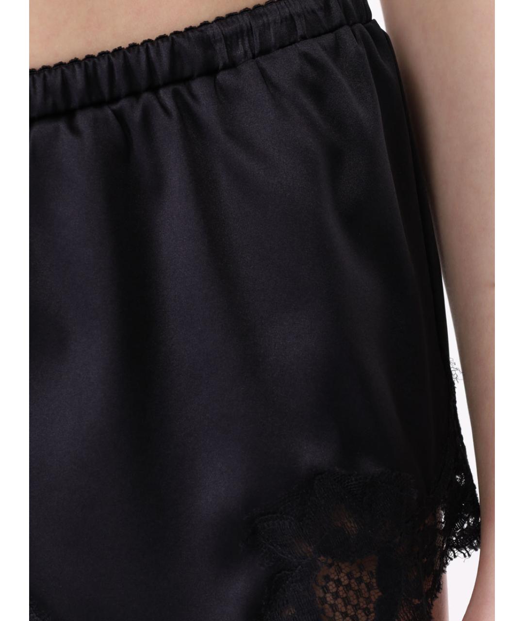 DOLCE&GABBANA Черные шелковые шорты, фото 5