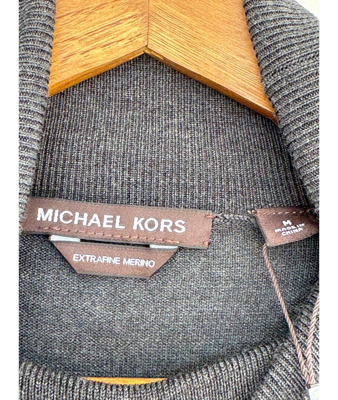 MICHAEL KORS Антрацитовая шерстяная водолазка, фото 7