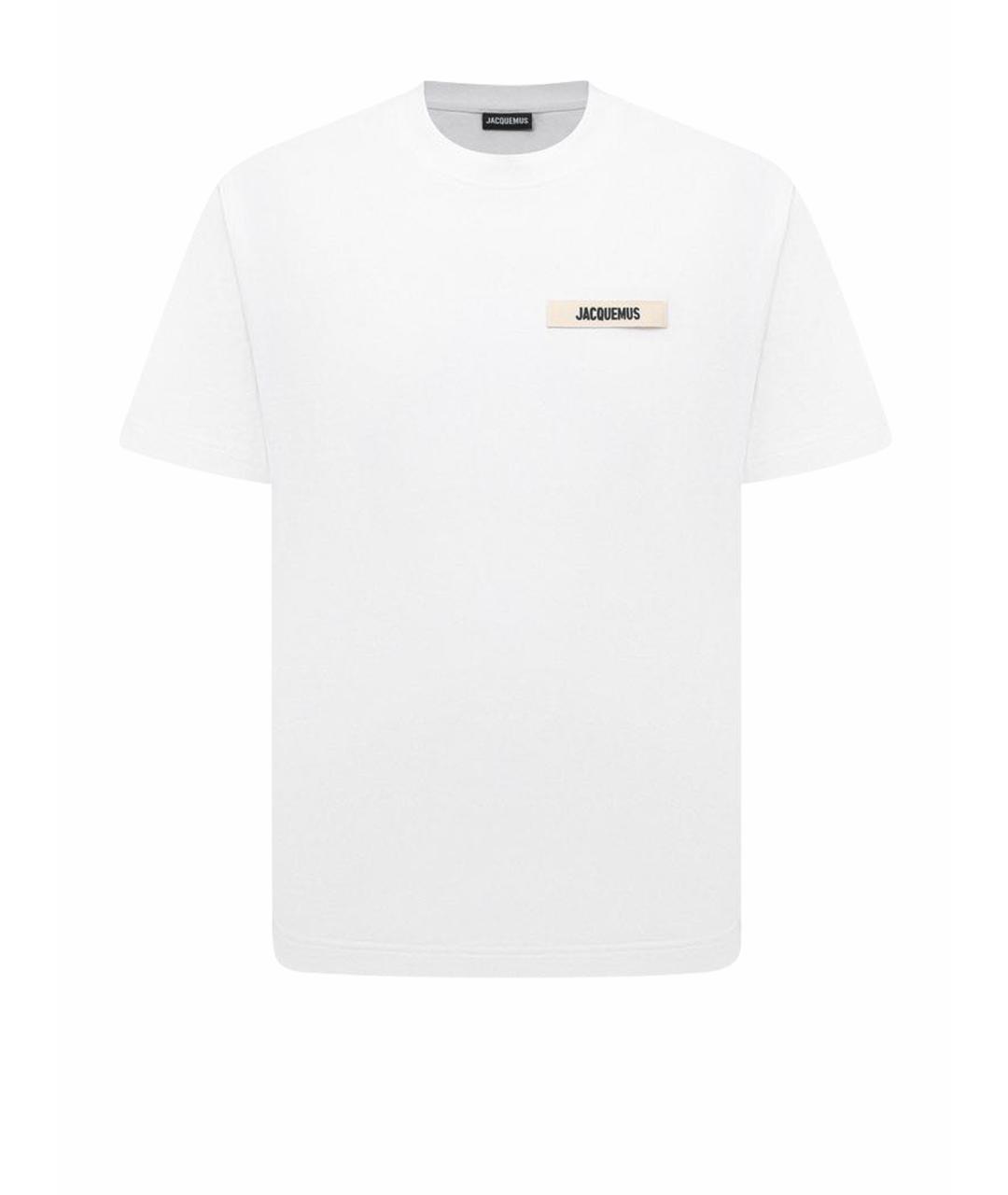 JACQUEMUS Белая хлопковая футболка, фото 1