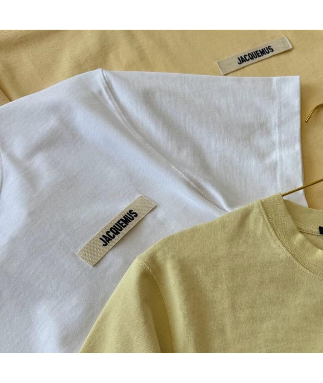 JACQUEMUS Белая хлопковая футболка, фото 3