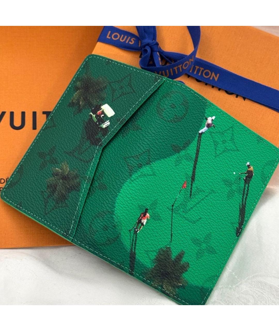 LOUIS VUITTON Зеленый кардхолдер, фото 4