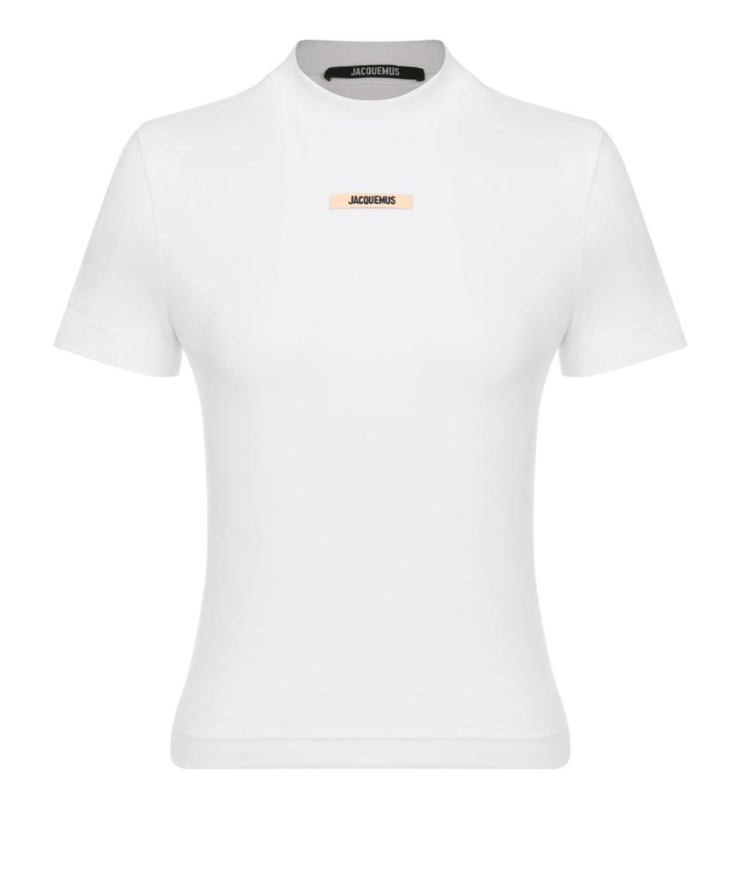 JACQUEMUS Белая хлопковая футболка, фото 4