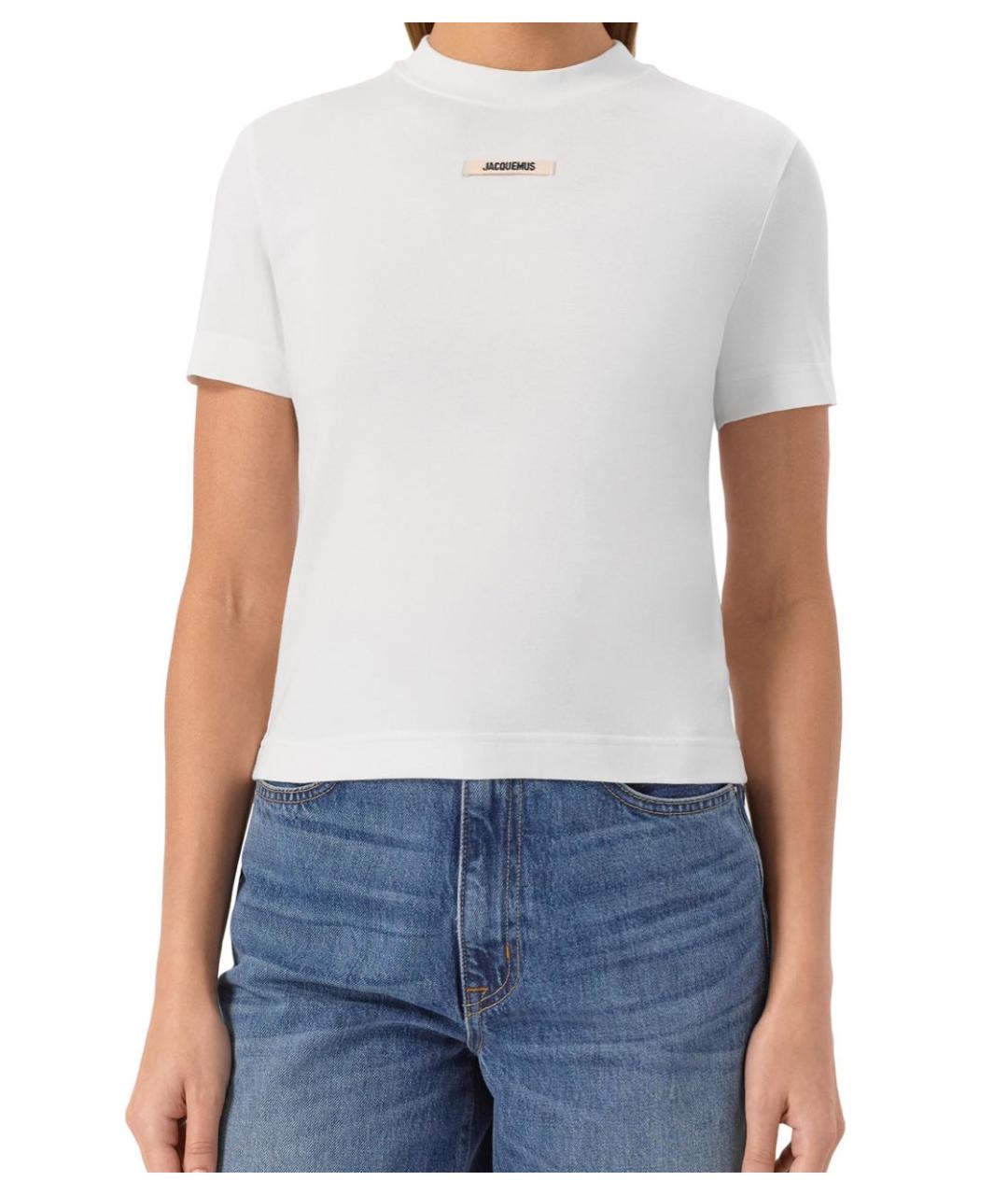 JACQUEMUS Белая хлопковая футболка, фото 2
