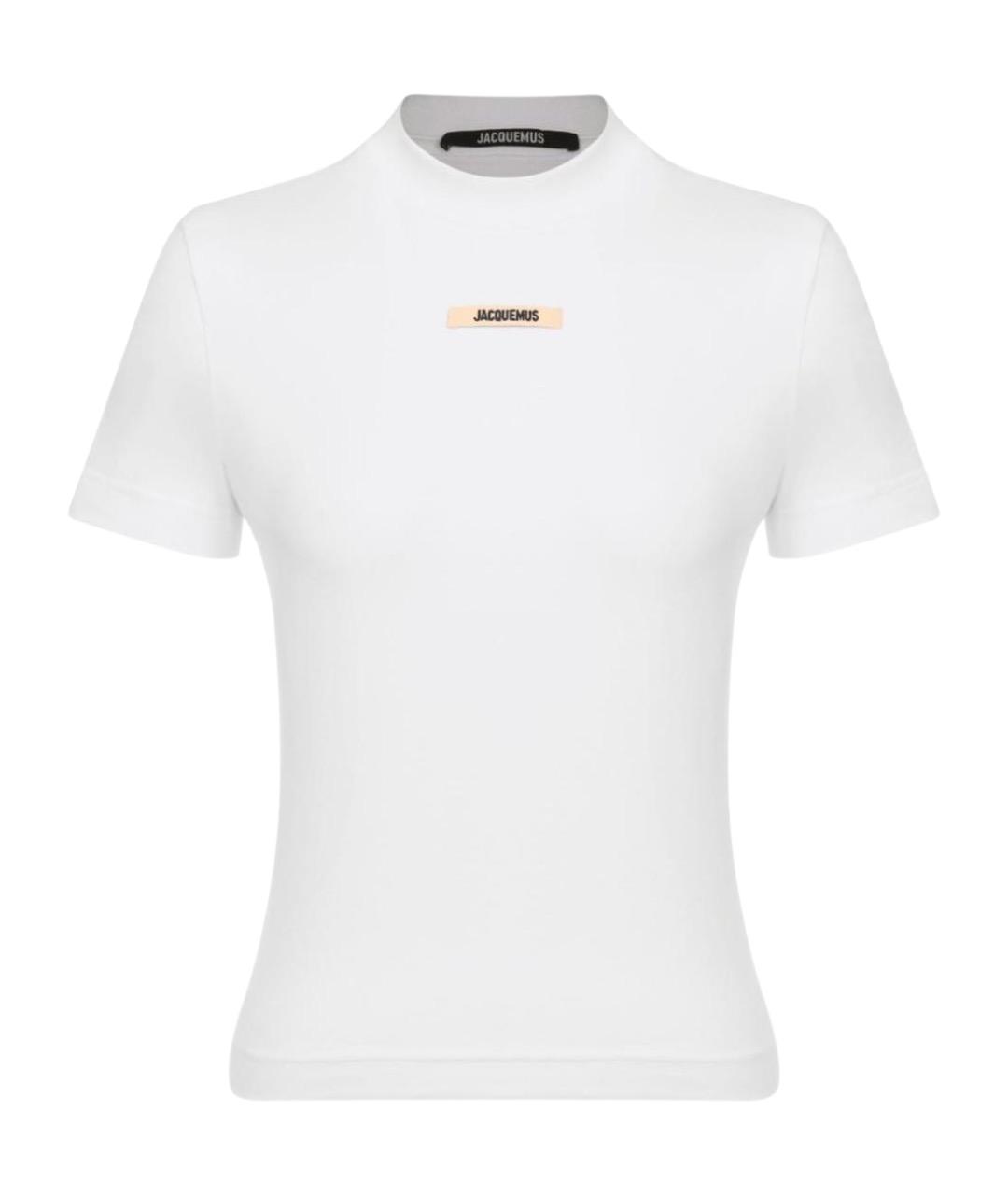 JACQUEMUS Белая хлопковая футболка, фото 1