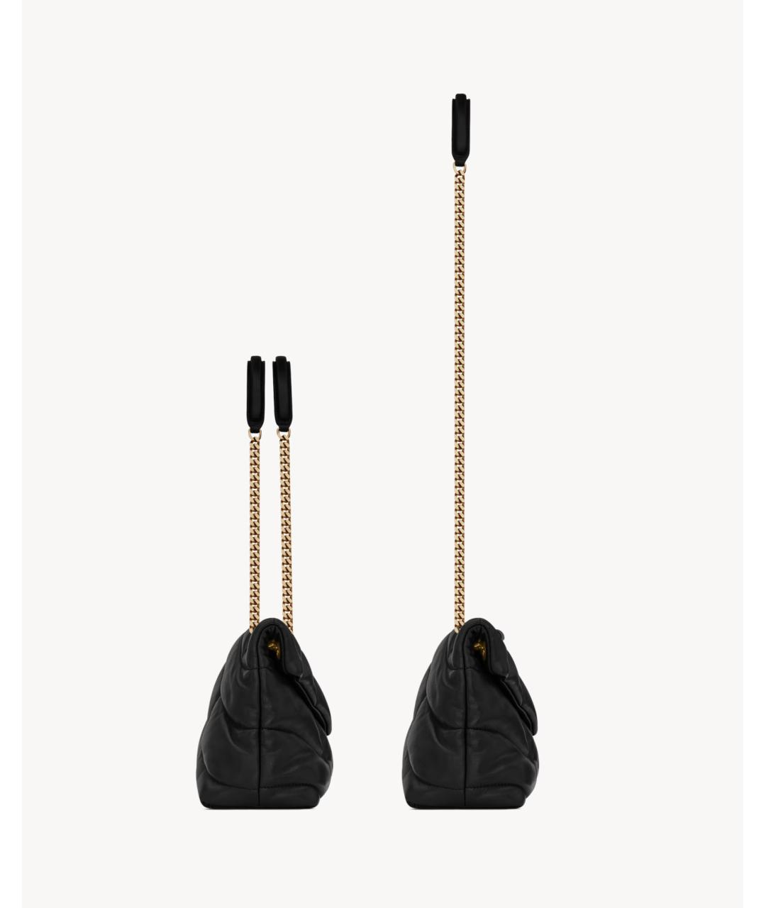 SAINT LAURENT Черная кожаная сумка через плечо, фото 3