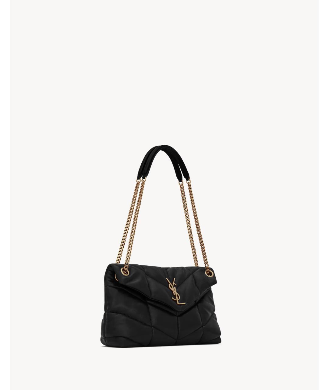 SAINT LAURENT Черная кожаная сумка через плечо, фото 5