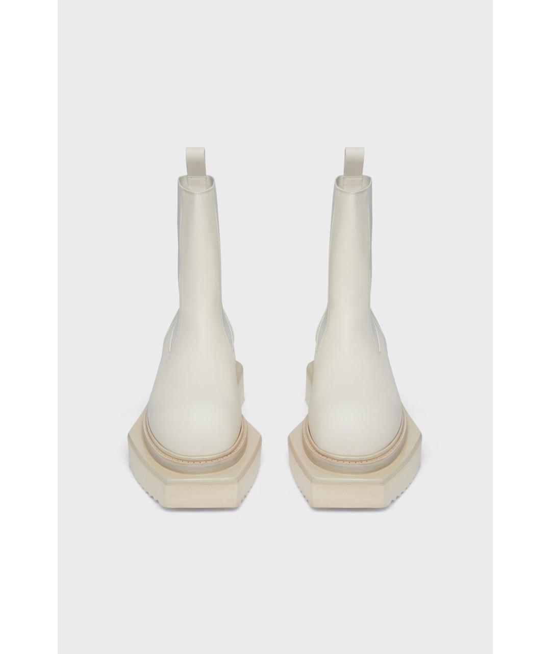 RICK OWENS Бежевые кожаные ботинки, фото 2