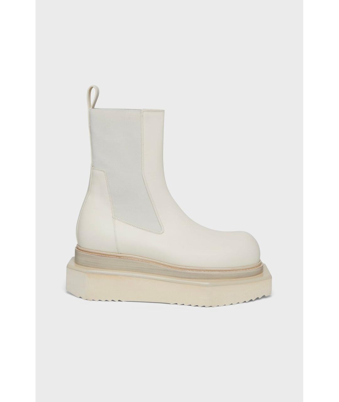 RICK OWENS Бежевые кожаные ботинки, фото 5