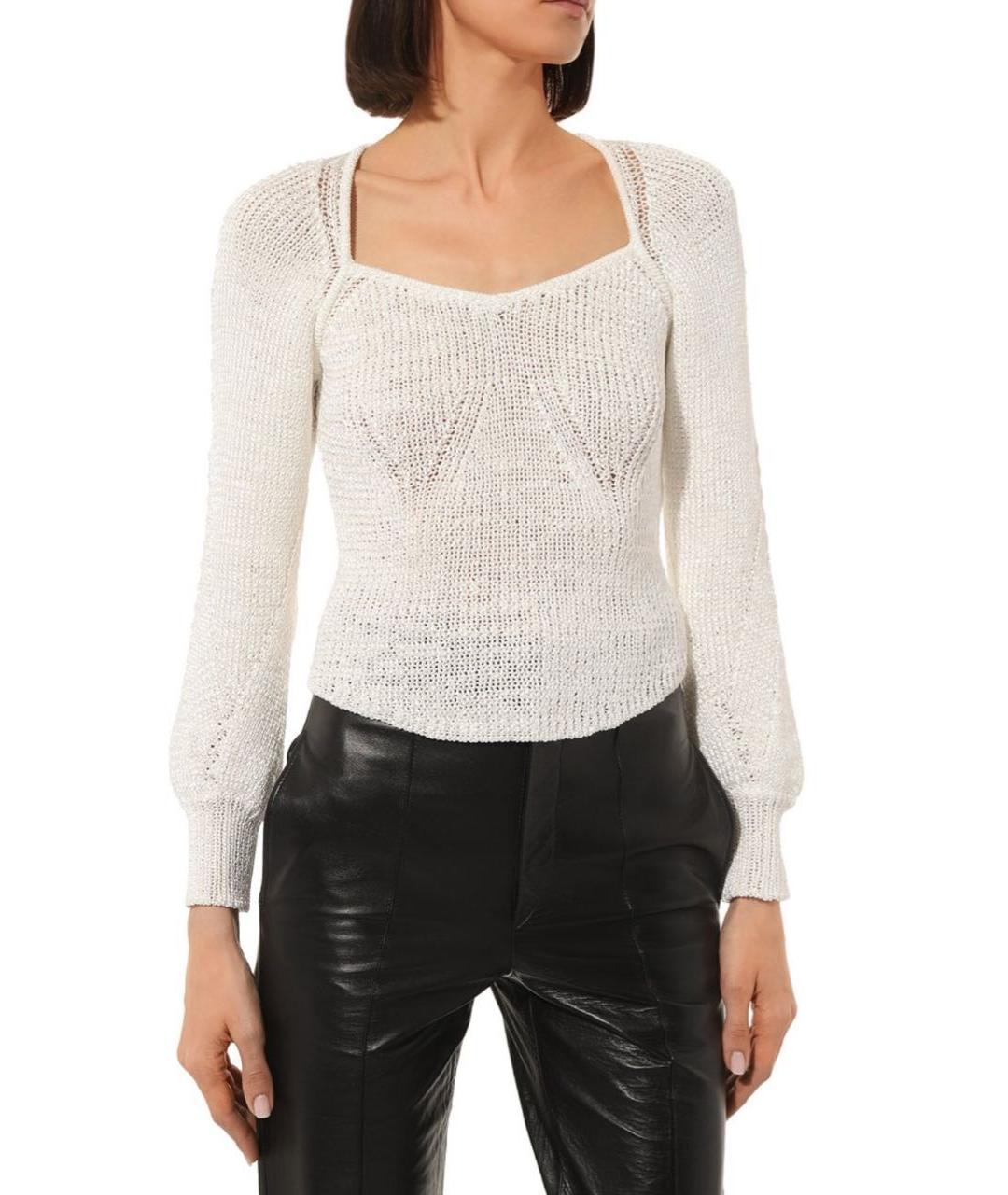 IRO Белый полиэстеровый джемпер / свитер, фото 4