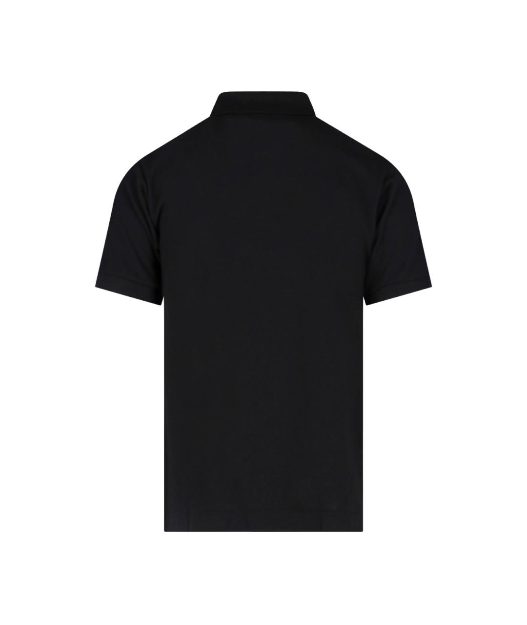 LACOSTE Черное хлопковое поло с коротким рукавом, фото 2
