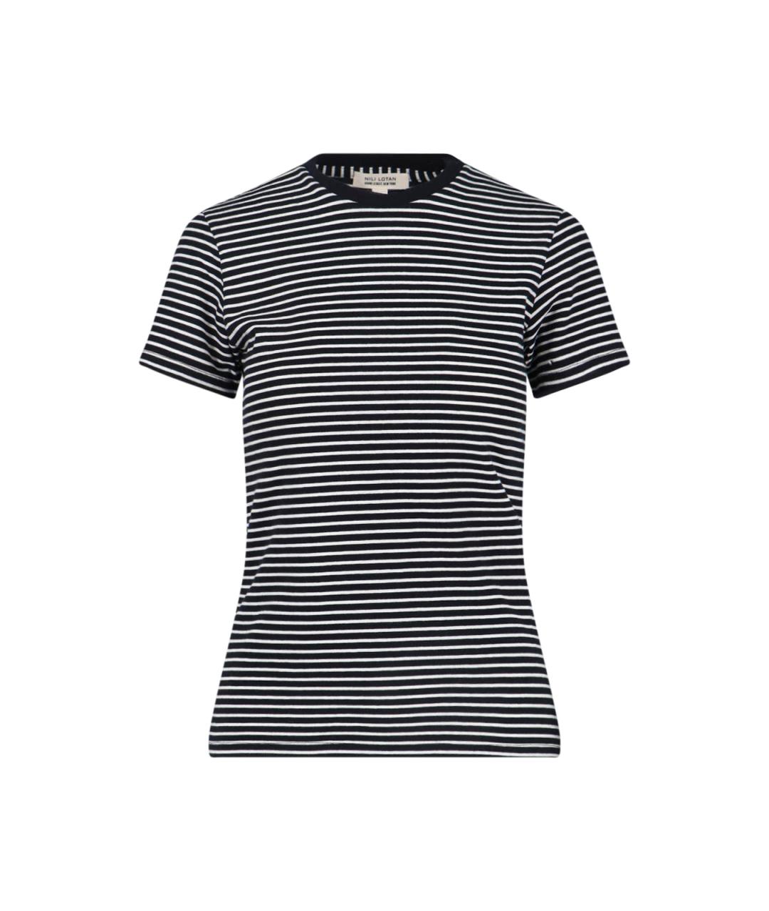 NILI LOTAN Черная хлопковая футболка, фото 1