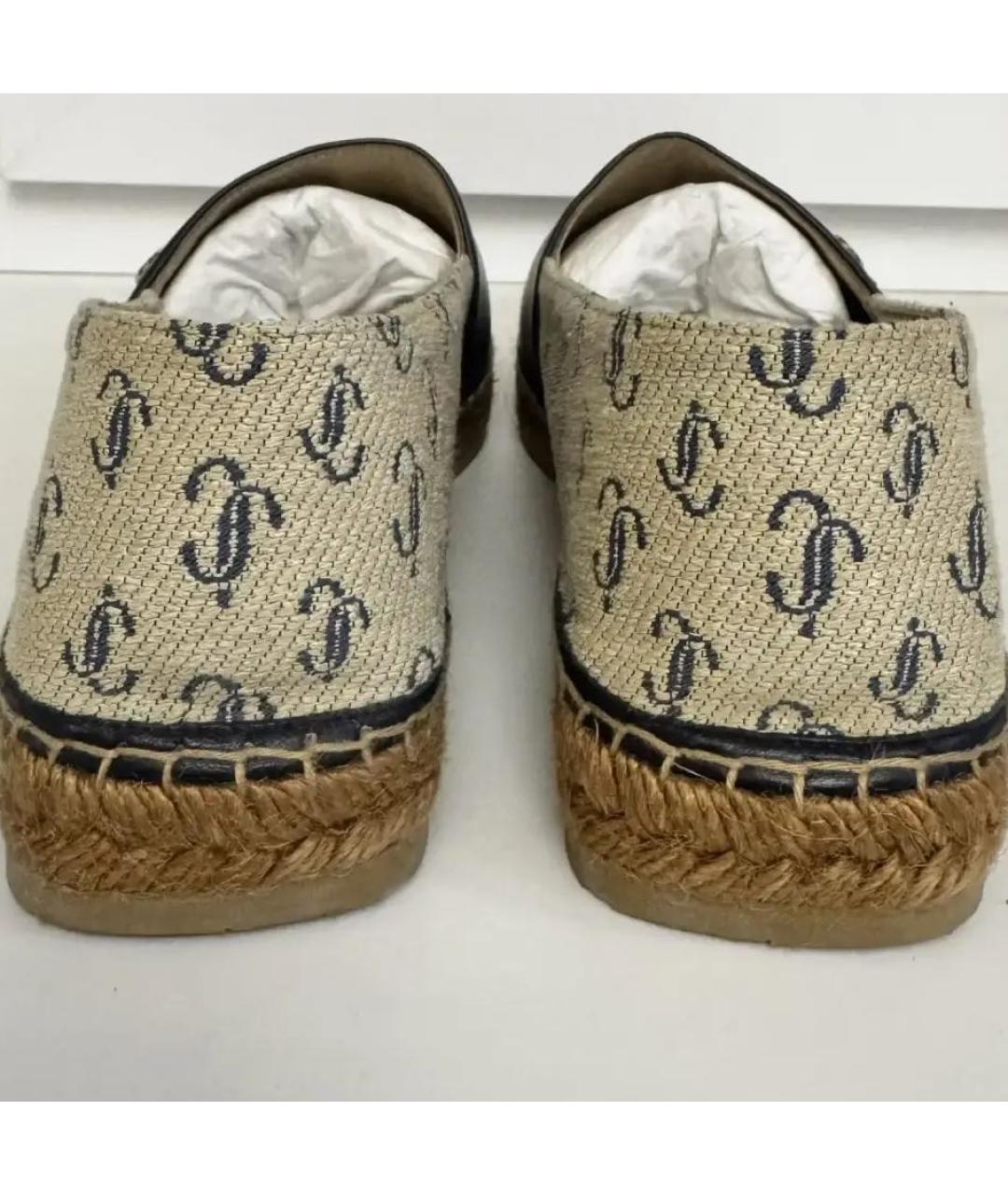 JIMMY CHOO Бежевые кожаные эспадрильи, фото 4