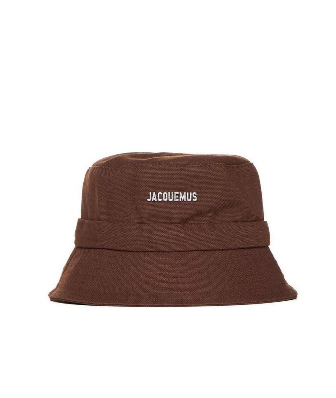 JACQUEMUS Коричневая хлопковая панама, фото 1